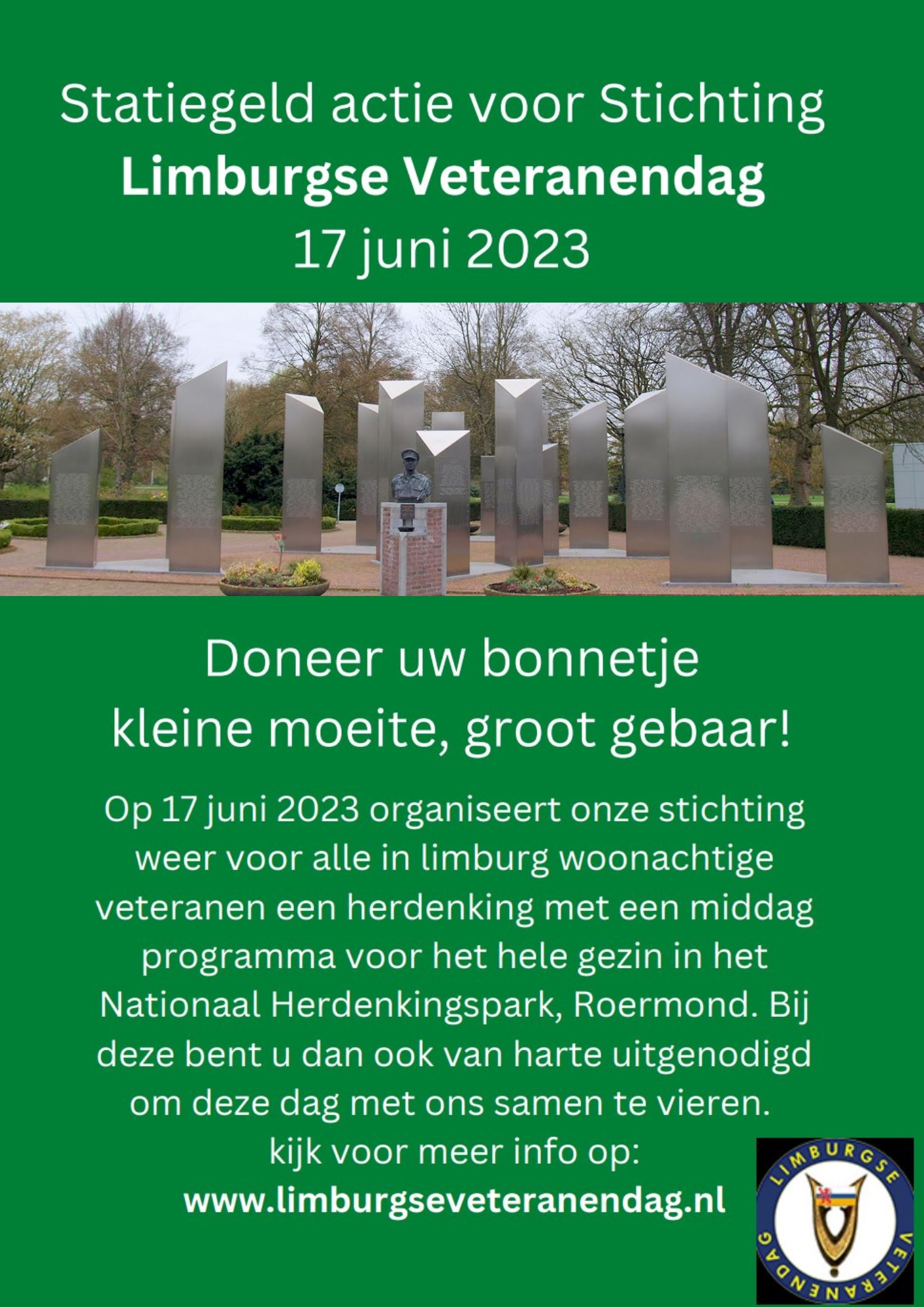 Statiegeldactie bij Albert Heijn XL Roermond voor Limburgse Veteranendag 